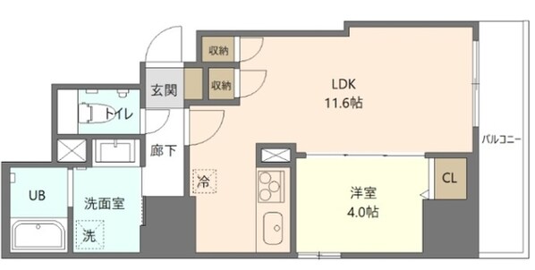 オークレジデンス亀沢の物件間取画像